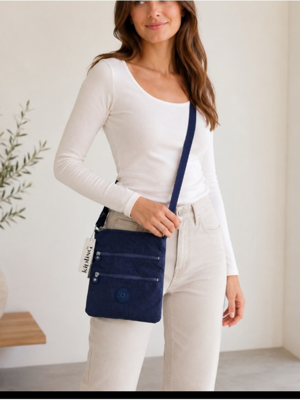 Kipling Navy Blue Crossbody Bag - Compact Everyday Sling